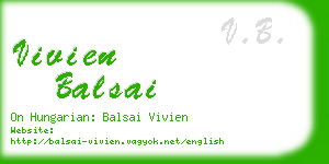 vivien balsai business card